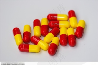 医学药品-红黄双色的胶囊