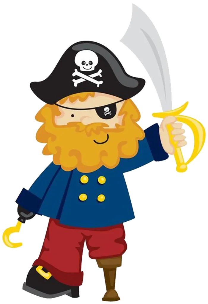 海盗船长卡通