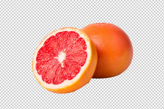 新鲜红色柚子西柚免抠实物摄影素材
