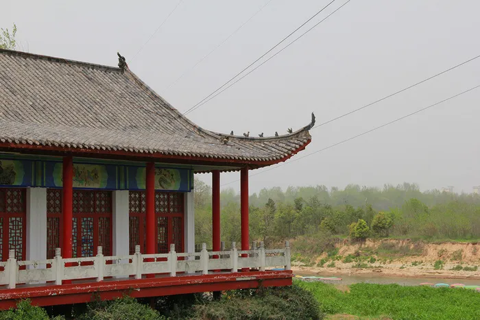 河边古建筑古风中国风房子