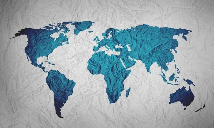蓝色地图背景素材、世界地图素材