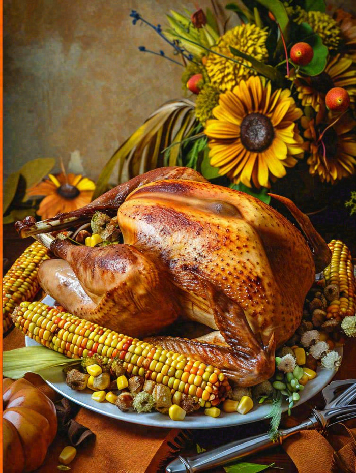 西餐美食烤鸡烧鸡，圣诞节摄影图