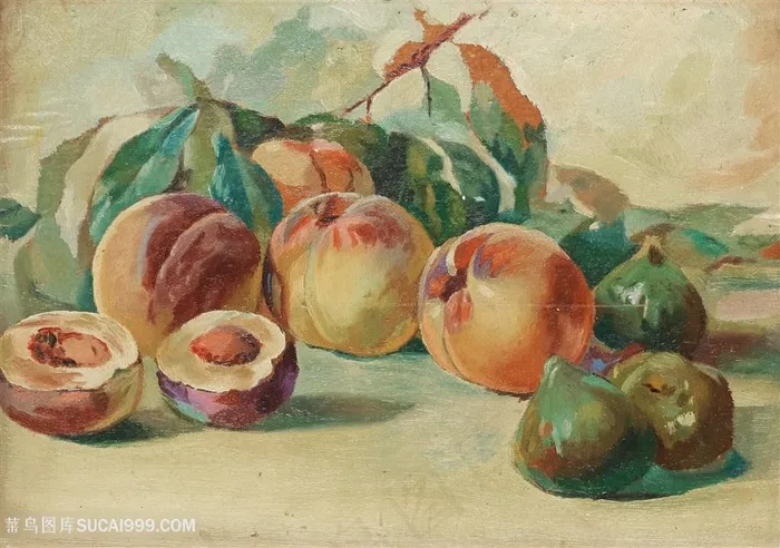 欧美现代绘画静物水果油画
