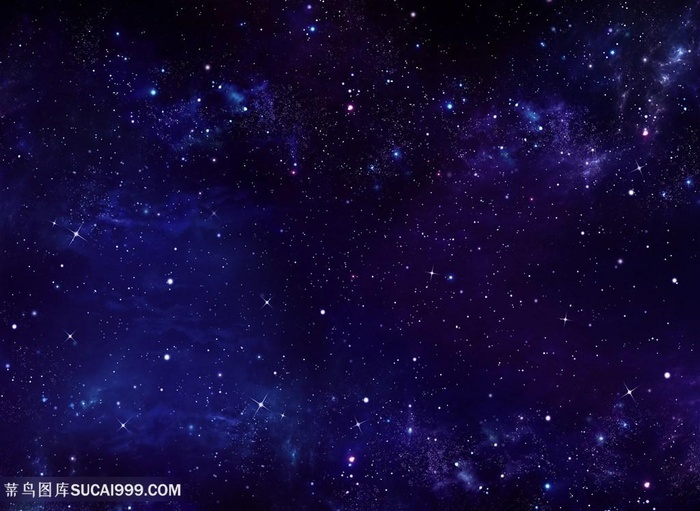蓝色星空背景图片 菜鸟图库