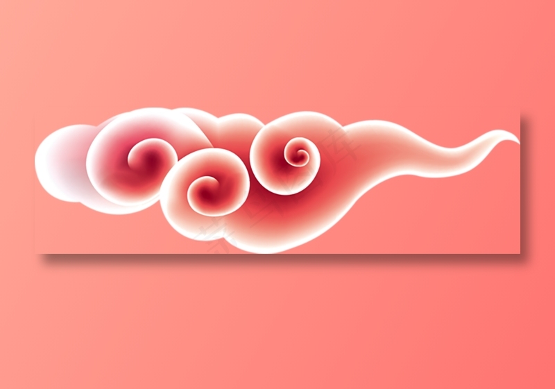 彩云古典云祥云图案祥云素材创意祥云红色祥云花边花纹免抠