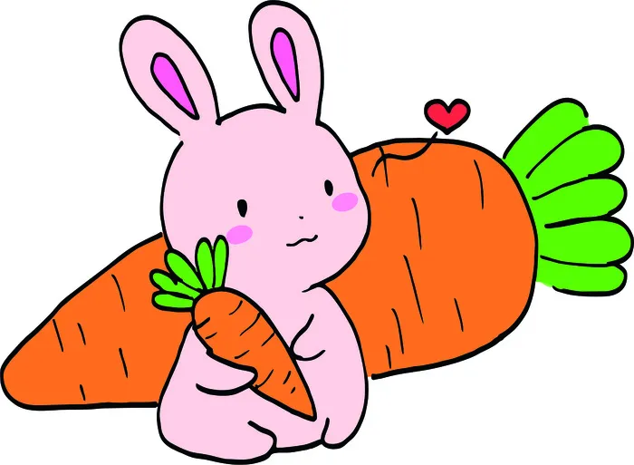 小兔子卡通兔年