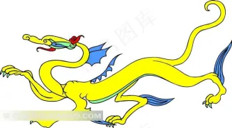 卡通龙纹图案素材图片