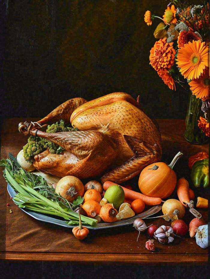 西餐美食烤鸡烧鸡，圣诞节摄影图