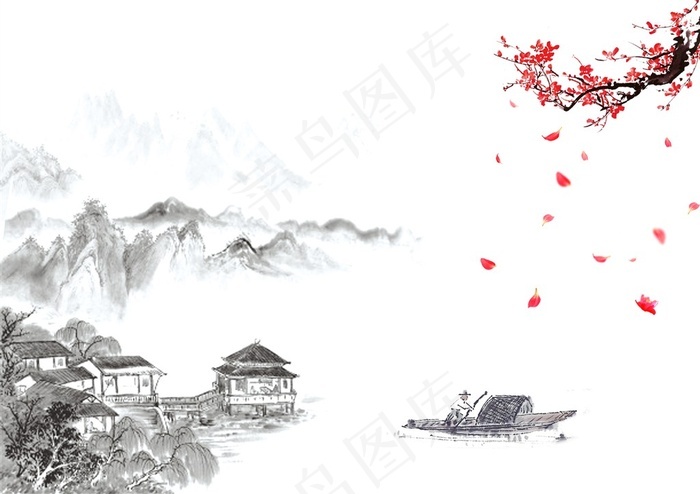 水墨画图片素材 菜鸟图库