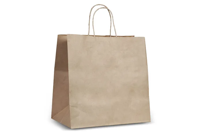 袋子样机 轻便牛皮纸袋侧面 大容量手提袋礼品袋 纸质打包袋 包装袋