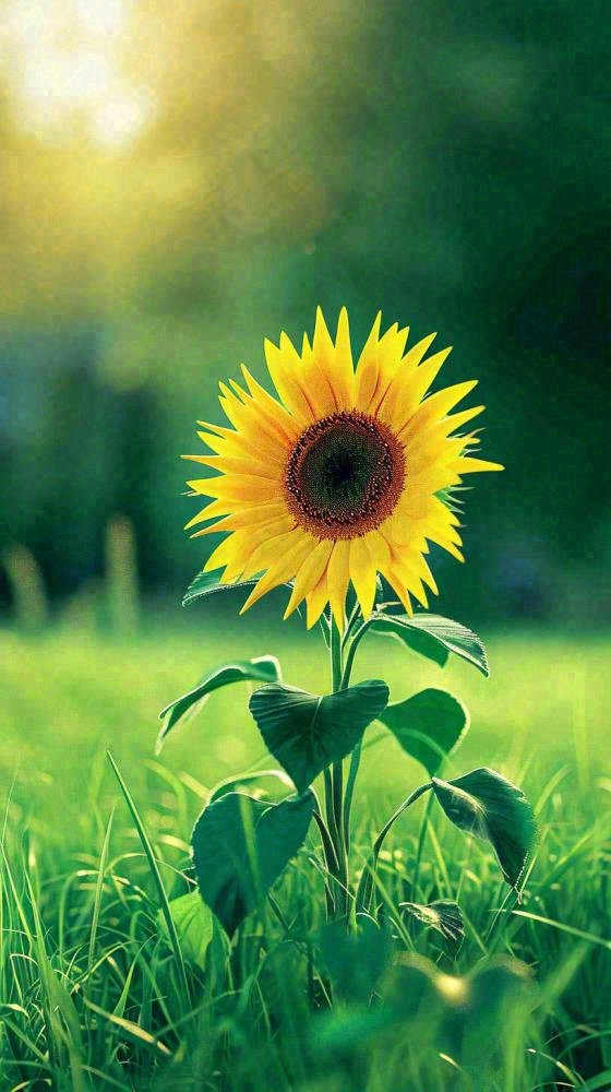 阳光下向日葵特写夏至夏天摄影图