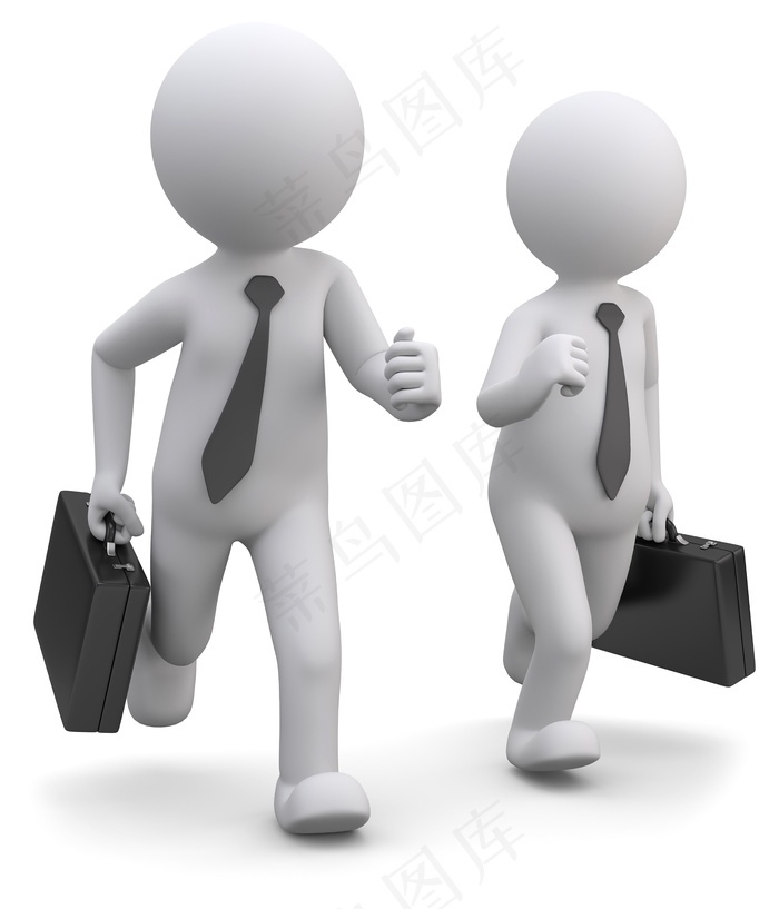 白色3d商务小人图片