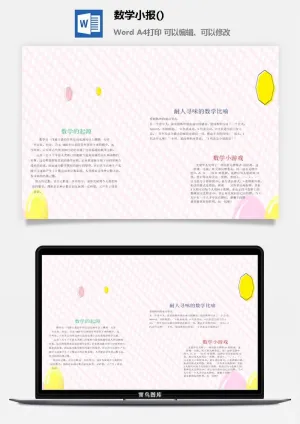 数学的起源数学小报预览图