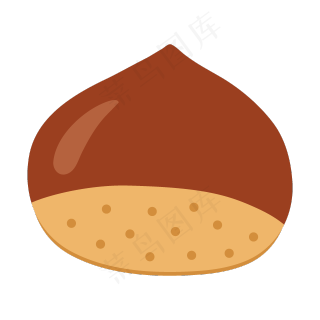 棕色板栗栗子卡通动漫食物坚果可爱免抠矢量元素