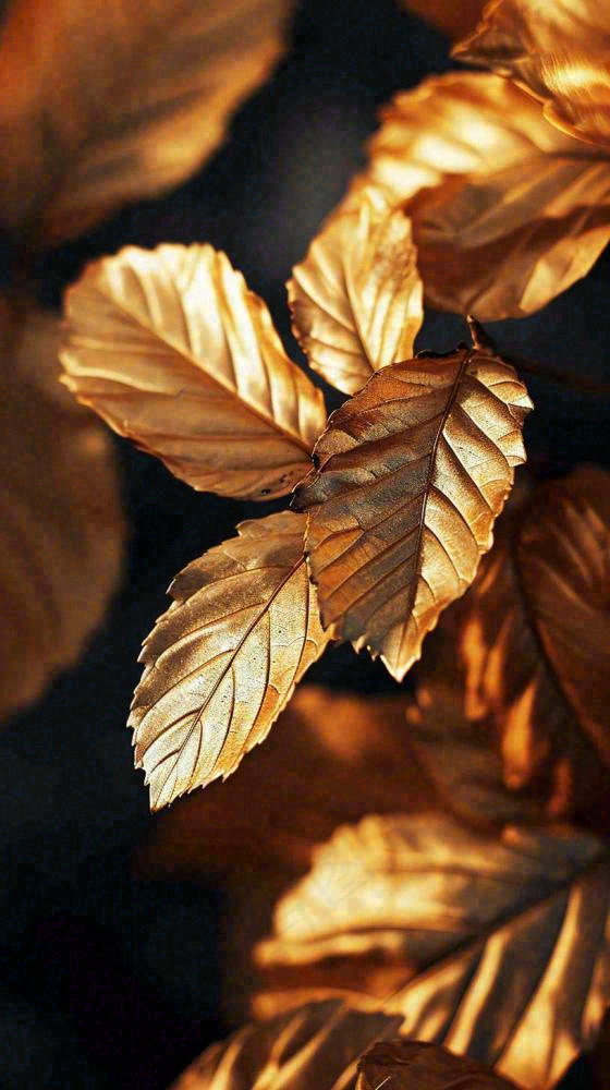 秋天秋叶金黄色满地落叶，秋分摄影图