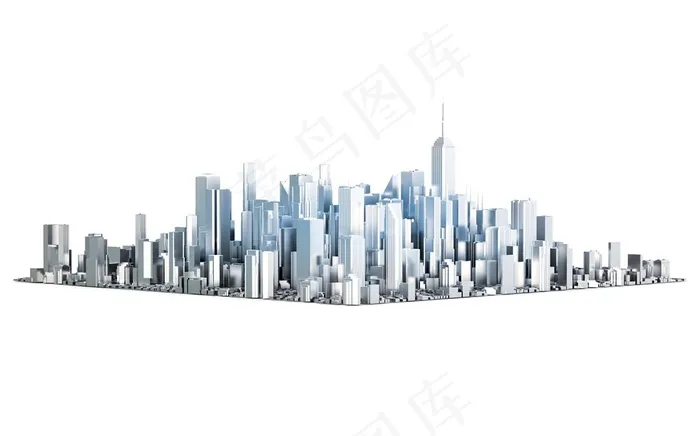 抽象立体3d城市建筑高清素材图片