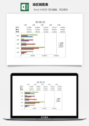 地区销售表excel模板预览图