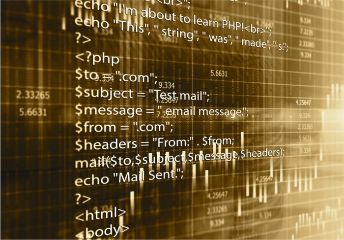 黄色色信息数码高科技创意代码背景 - 菜鸟图库