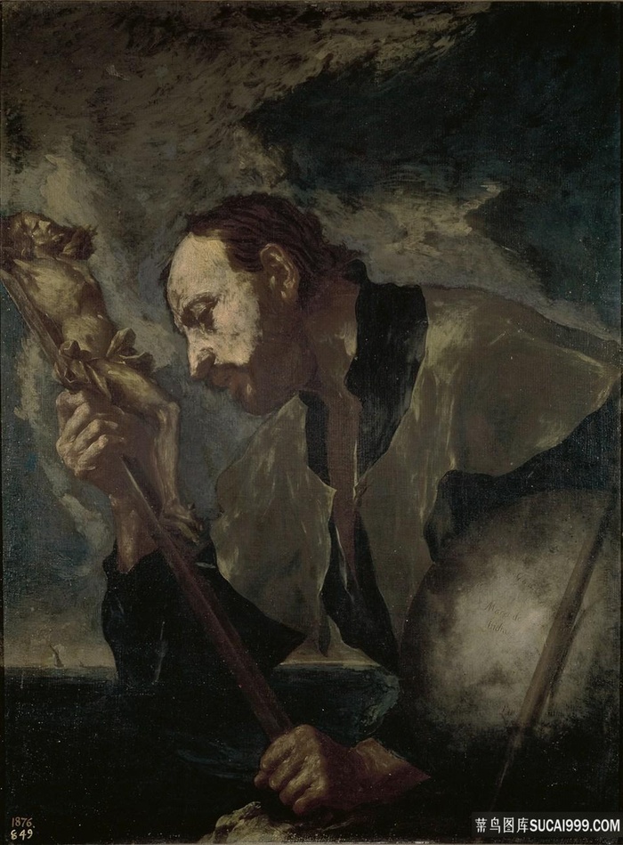 高清教徒肖像油画