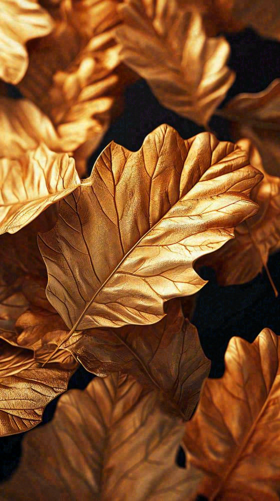 秋天秋叶金黄色满地落叶，秋分摄影图