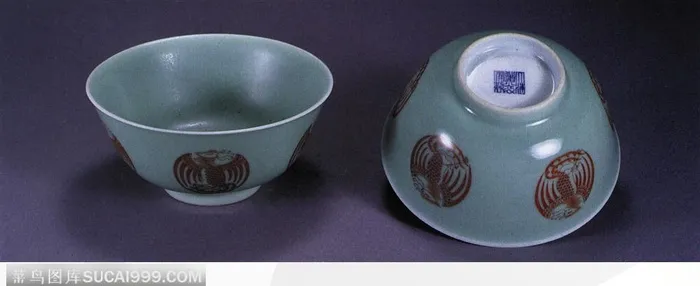 中华传统-青色的茶杯