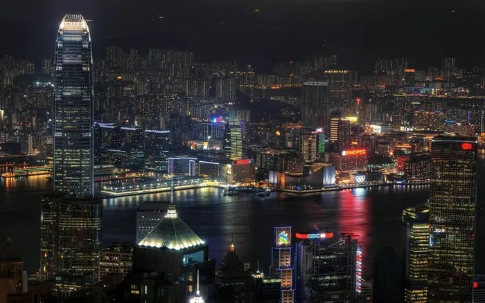 香港城市风景城市夜景