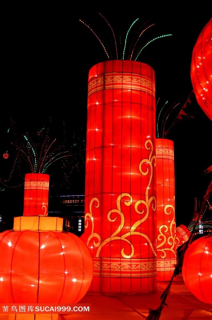 灯笼和爆竹花灯
