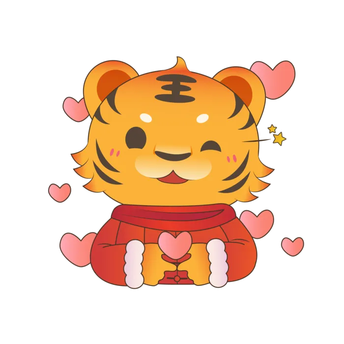 寅虎22虎年表情包ip矢量元素 菜鸟图库