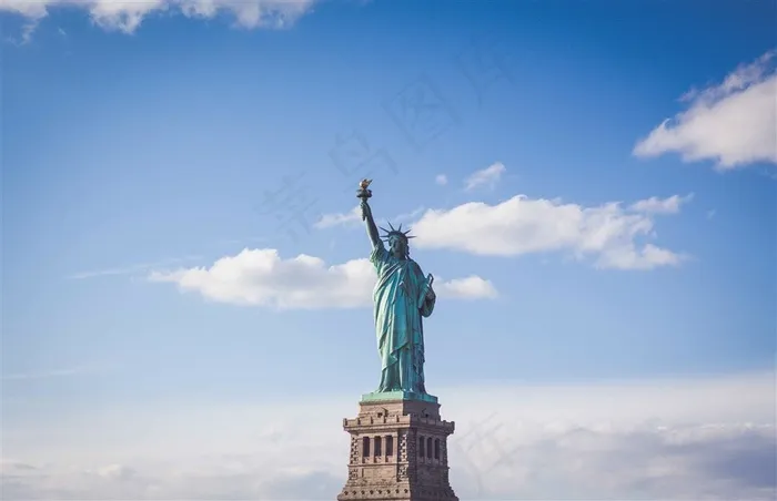 唯美美国旅游摄影自由女神像素材图片