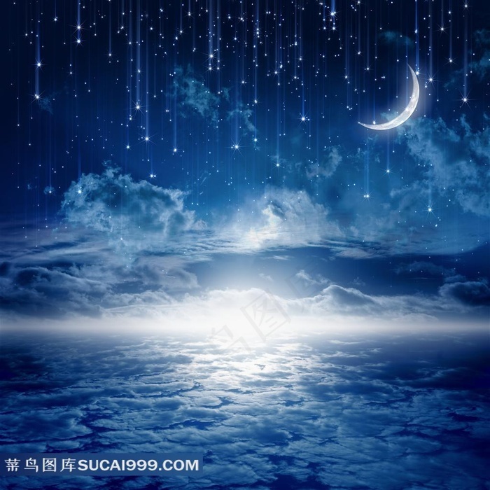 童话夜空背景 菜鸟图库