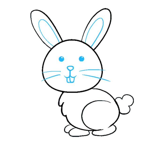简笔画兔子兔年