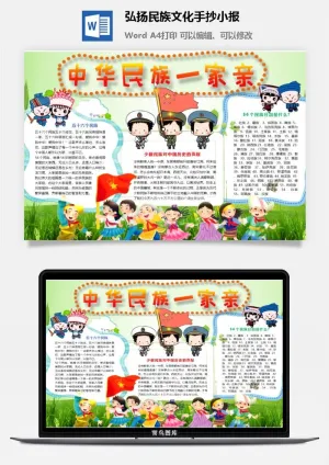 弘扬民族文化手抄小报预览图