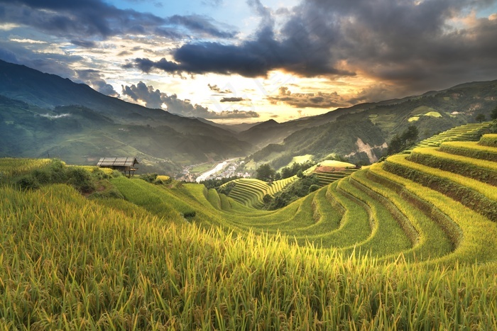 美丽乡村田园风景图片 - 菜鸟图库