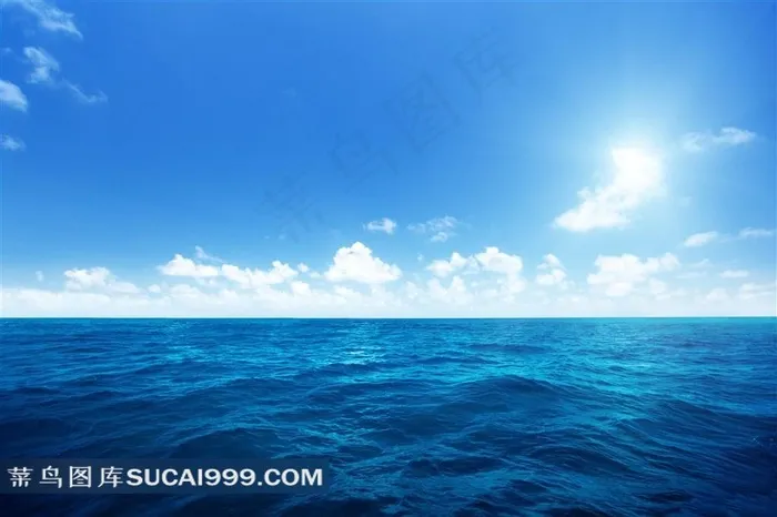 蔚蓝的海天一色奇景