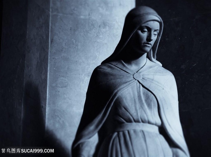 圣母玛丽亚石膏雕塑图片 - 菜鸟图库