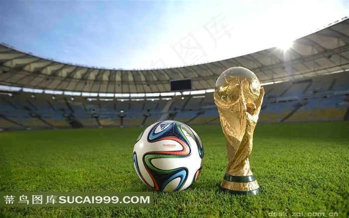 世界杯足球和奖杯壁纸