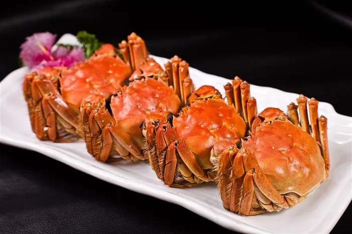 4只大闸蟹美味美食图片素材