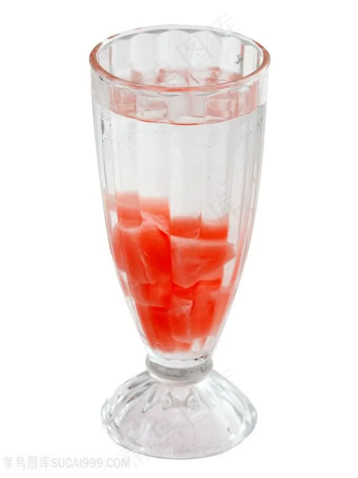 西瓜冰奶茶冷饮摄影图片（PNG免抠图）