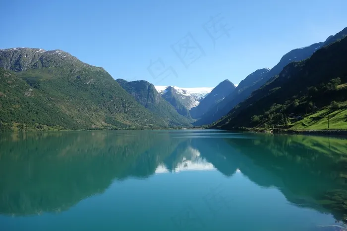 冰川湖泊风景图片