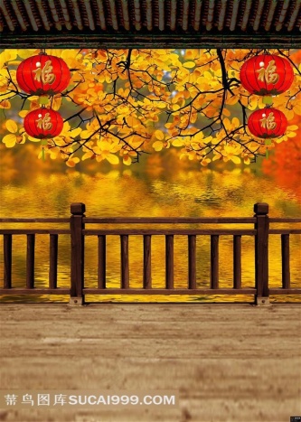 中国风红灯笼桥面摄影背景