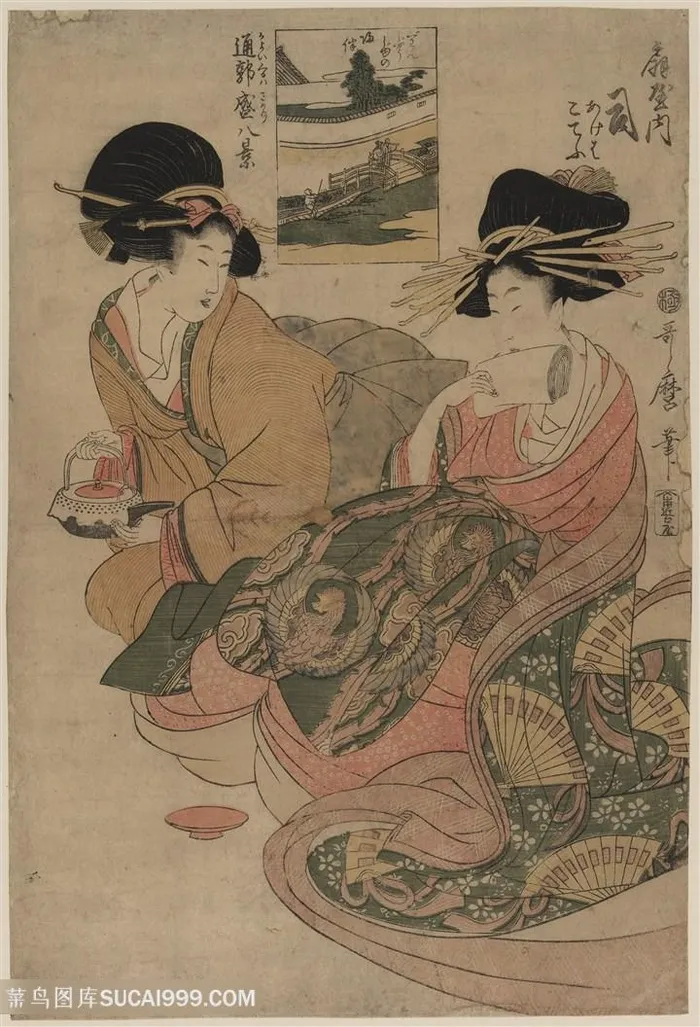 高清浮世绘日本女人装饰画