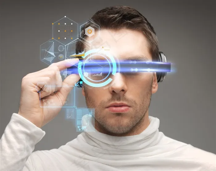 未来高科技VR眼镜高清图片职场人物
