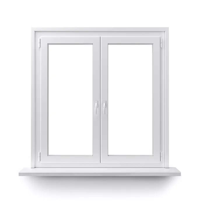 白色背景塑料玻璃窗户素材