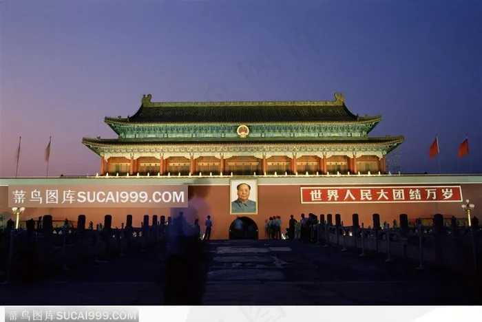 中国北京天安门-夜景·