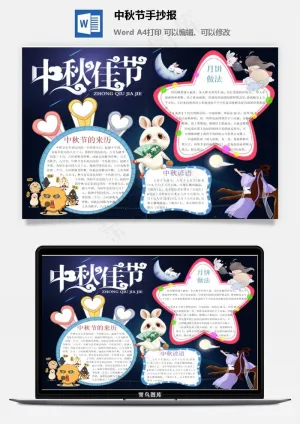 中秋节手抄报预览图