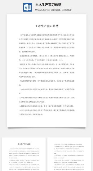 土木生产实习总结预览图