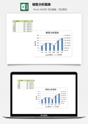 销售分析图表excel模板预览图