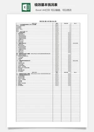 绩效基本情况表预览图
