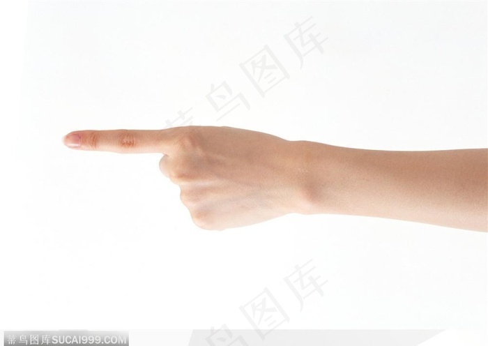 手的表情-食指指方向手背图 - 菜鸟图库