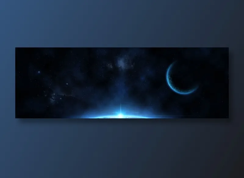 月球星空素材_宇宙星空月球背景banner图